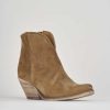 Donna Barca | Stivaletti Tacco Alto Tacco 6 Cm In Camoscio Beige