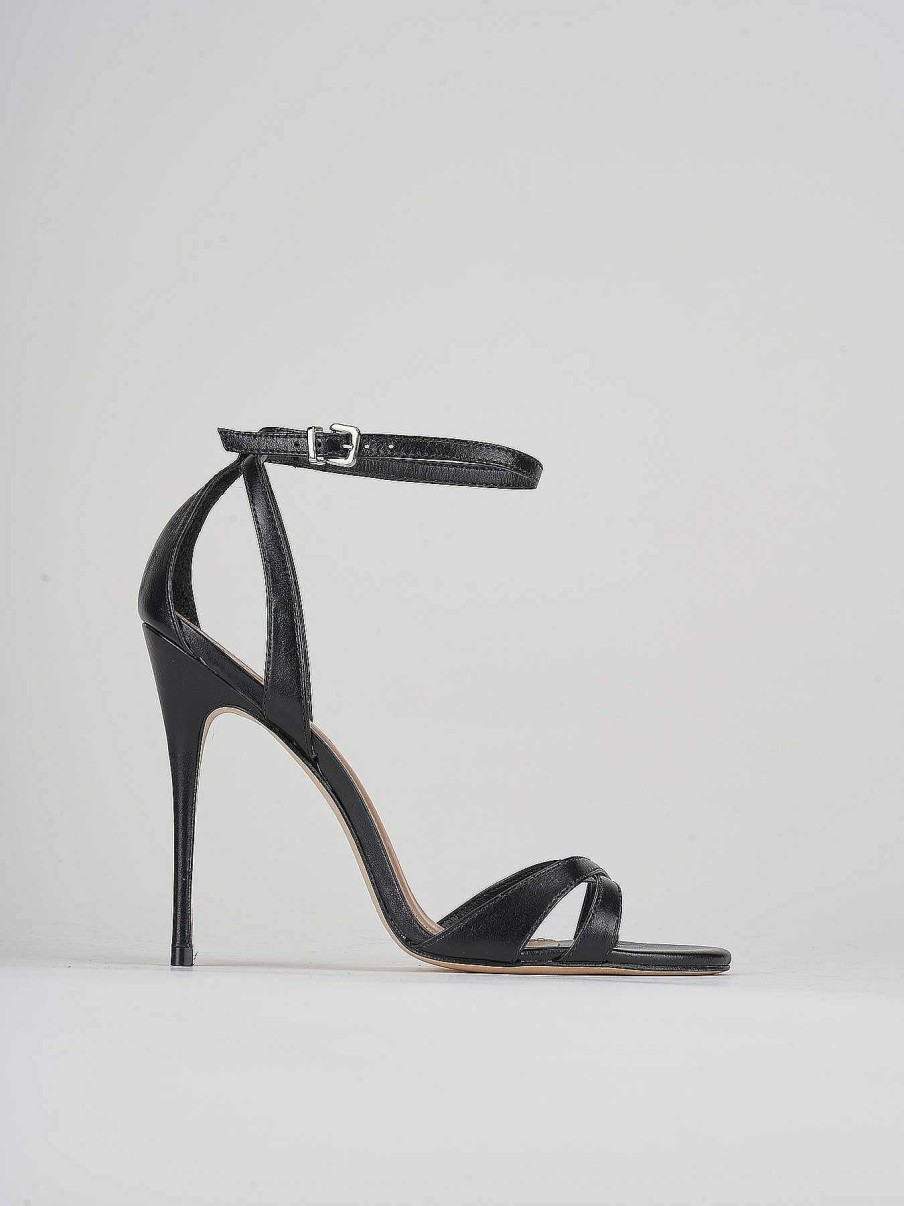 Donna Barca | Sandali Tacco Alto Tacco 11 Cm In Pelle Nera