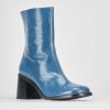 Donna Barca | Stivaletti Tacco Alto Tacco 8 Cm In Vernice Blu