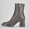 Donna Barca | Stivaletti Tacco Alto Tacco 6 Cm In Pelle Testa Di Moro