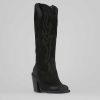 Donna Barca | Stivali Tacco 8Cm Camoscio Nero