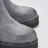 Donna Barca | Stivaletti Tacco Alto Tacco 5 Cm In Camoscio Grigio