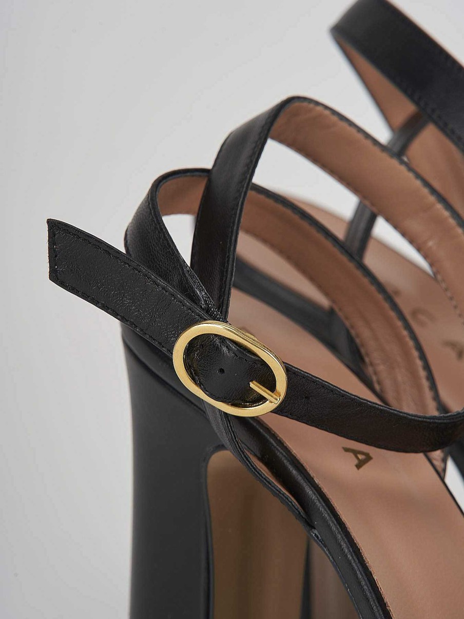 Donna Barca | Sandali Tacco Alto Tacco 11 Cm In Pelle Nera