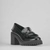 Donna Barca | Mocassini Tacco 8 Cm In Pelle Nera