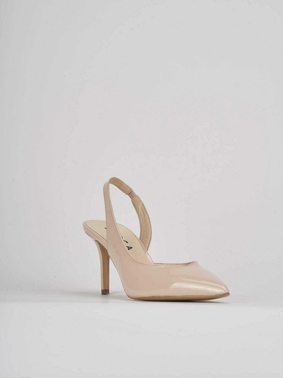 Donna Barca | Decollete Tacco 7 Cm In Vernice Beige