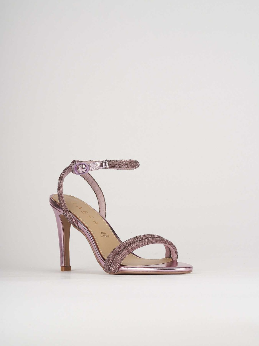 Donna Barca | Sandali Tacco Alto Tacco 9 Cm In Pelle Rosa