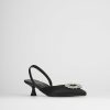 Donna Barca | Decollete Tacco 5 Cm In Raso Nero