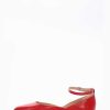 Donna Barca | Scarpe Basse Tacco 1 Cm In Pelle Rossa