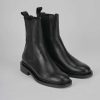 Donna Barca | Stivaletti Tacco Basso Tacco 2 Cm In Pelle Nera