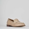 Donna Barca | Mocassini Tacco 2 Cm In Pelle Beige