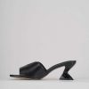 Donna Barca | Pantofole Tacco 6 Cm In Pelle Nera