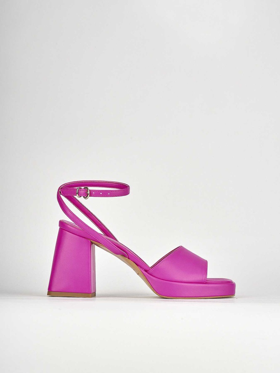 Donna Barca | Sandali Tacco Alto Tacco 7 Cm In Pelle Rosa