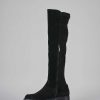 Donna Barca | Stivali Tacco 2Cm Camoscio Nero