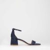 Donna Barca | Sandali Tacco Alto Tacco 5 Cm Camoscio Blu