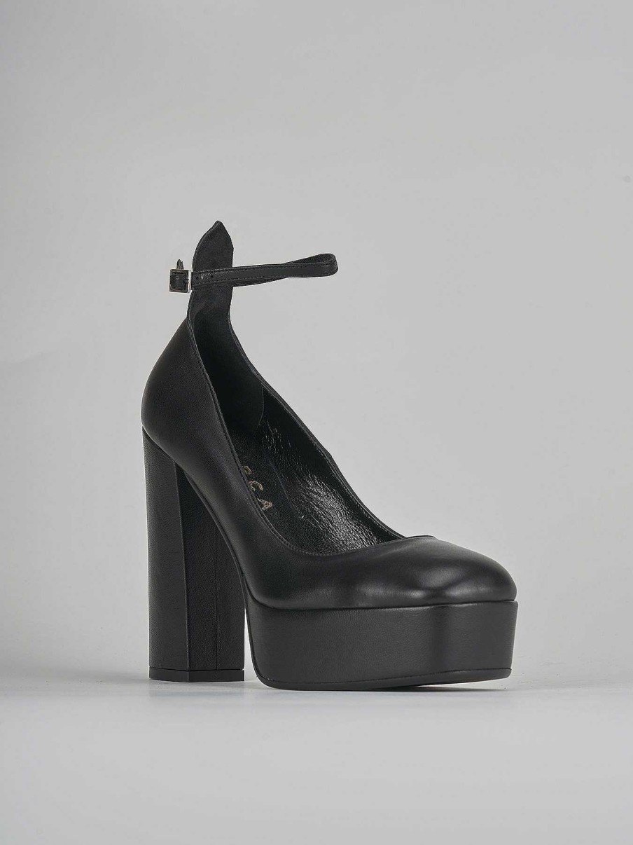 Donna Barca | Decollete Tacco 12 Cm In Pelle Nera