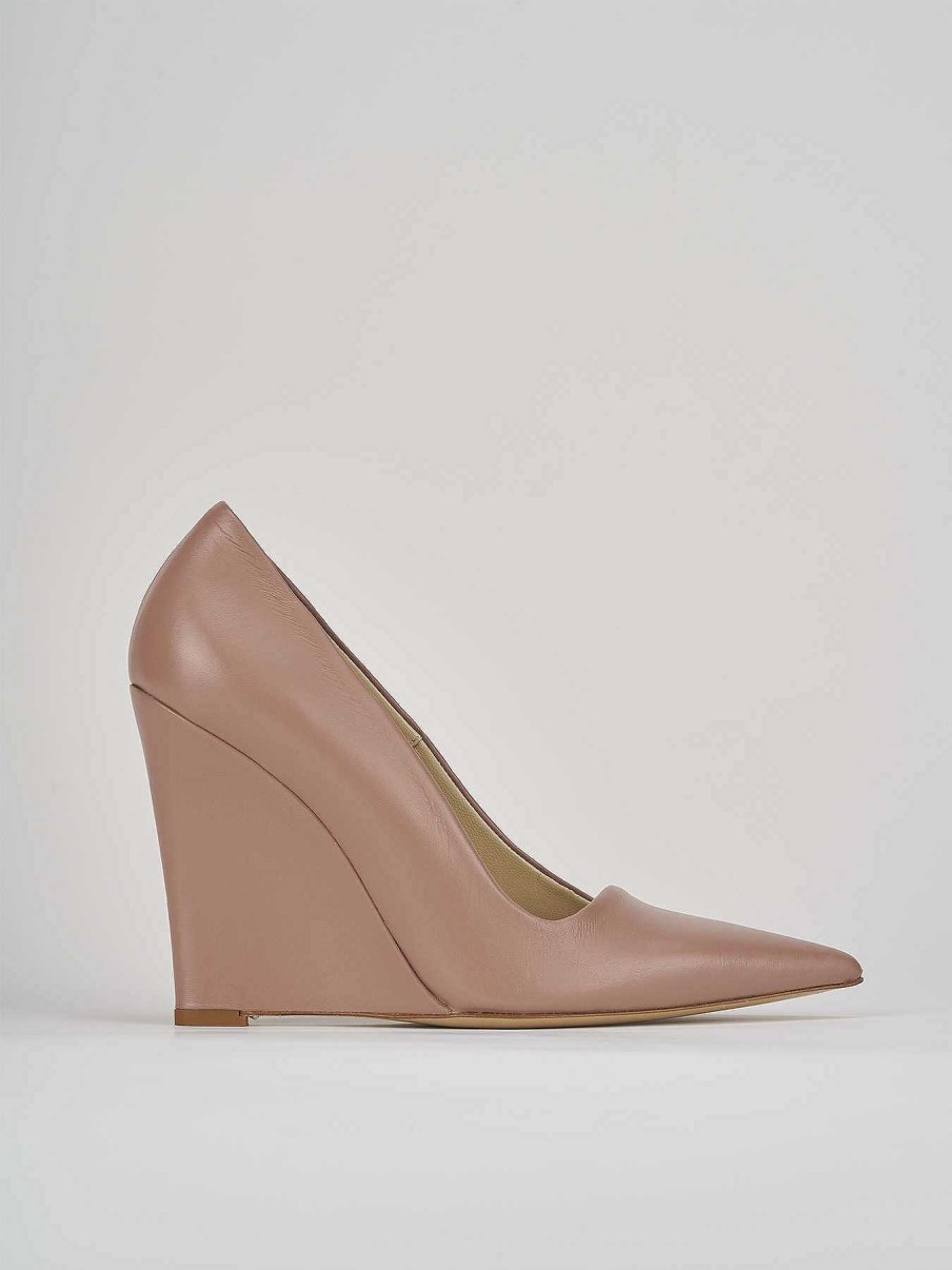 Donna Barca | Decollete Tacco 11 Cm In Pelle Beige