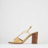 Donna Barca | Sandali Tacco Alto Tacco 9 Cm In Pelle Marrone