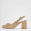 Donna Barca | Decollete Tacco 7 Cm In Camoscio Beige