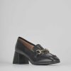 Donna Barca | Mocassini Tacco 6 Cm In Pelle Nera