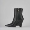 Donna Barca | Stivaletti Tacco Alto Tacco 9 Cm In Pelle Nera