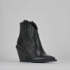 Donna Barca | Stivaletti Tacco 7Cm Pelle Nero