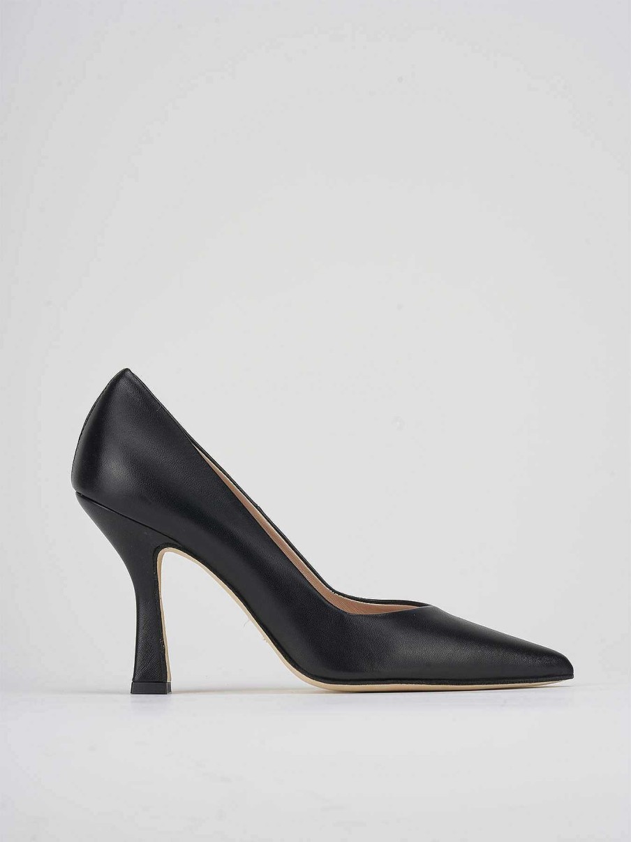 Donna Barca | Decollete Tacco 9 Cm In Pelle Nera