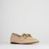 Donna Barca | Mocassini Tacco 1 Cm In Pelle Beige