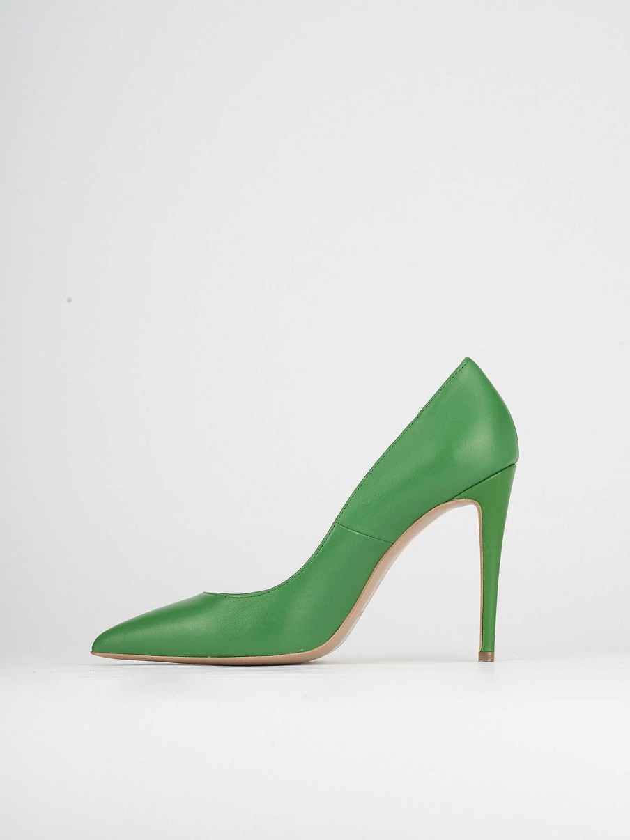 Donna Barca | Decollete Tacco 10 Cm In Pelle Verde