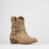 Donna Barca | Stivaletti Tacco Basso Tacco 3 Cm Camoscio Beige