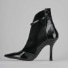 Donna Barca | Stivaletti Tacco Alto Tacco 9 Cm In Vernice Nera