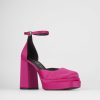 Donna Barca | Decollete Tacco 11 Cm In Raso Rosa