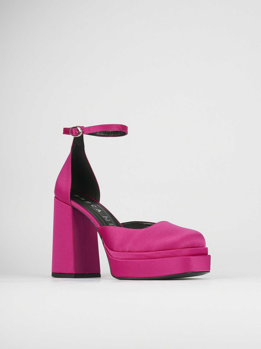 Donna Barca | Decollete Tacco 11 Cm In Raso Rosa