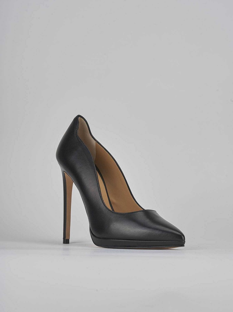 Donna Barca | Decollete Tacco 11 Cm In Pelle Nera