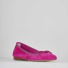 Donna Barca | Scarpe Basse Tacco 1 Cm In Camoscio Rosa