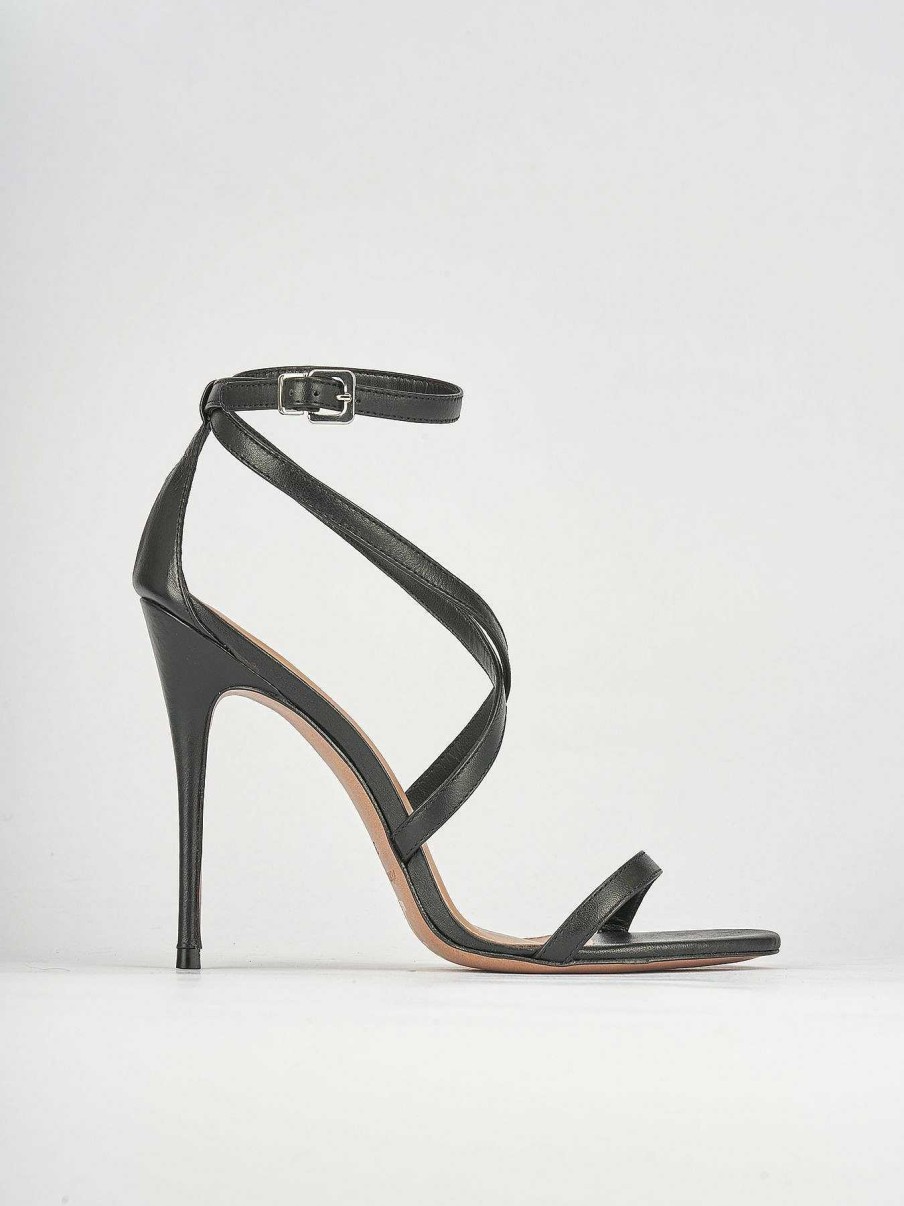 Donna Barca | Sandali Tacco Alto Tacco 11 Cm In Pelle Nera