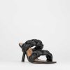 Donna Barca | Pantofole Tacco 5 Cm In Pelle Nera