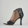 Donna Barca | Sandali Tacco Alto Tacco 8 Cm In Pelle Nera