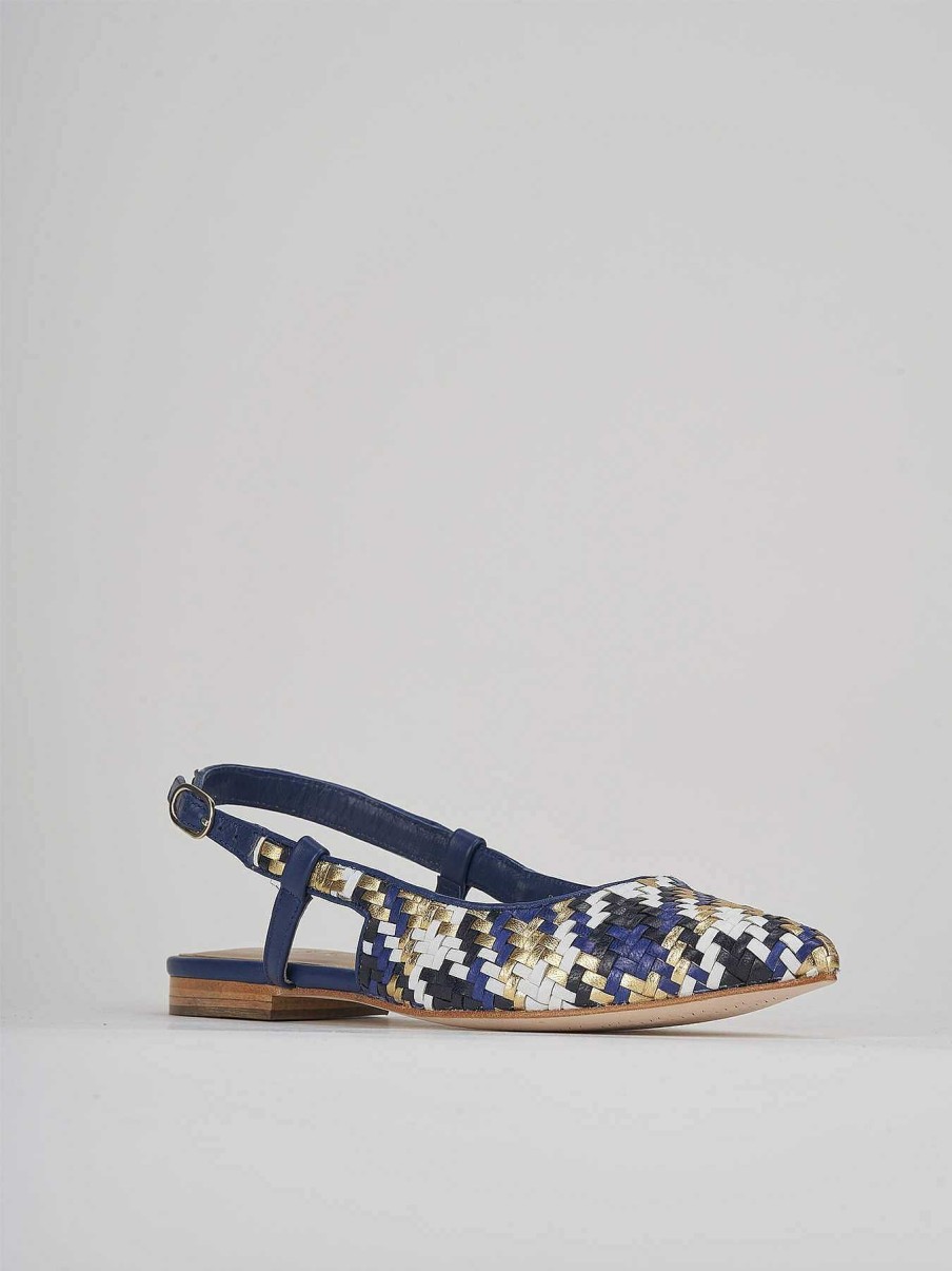 Donna Barca | Scarpe Basse Tacco 1 Cm In Pelle Blu