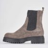 Donna Barca | Stivaletti Tacco Basso Tacco 3 Cm In Camoscio Grigio