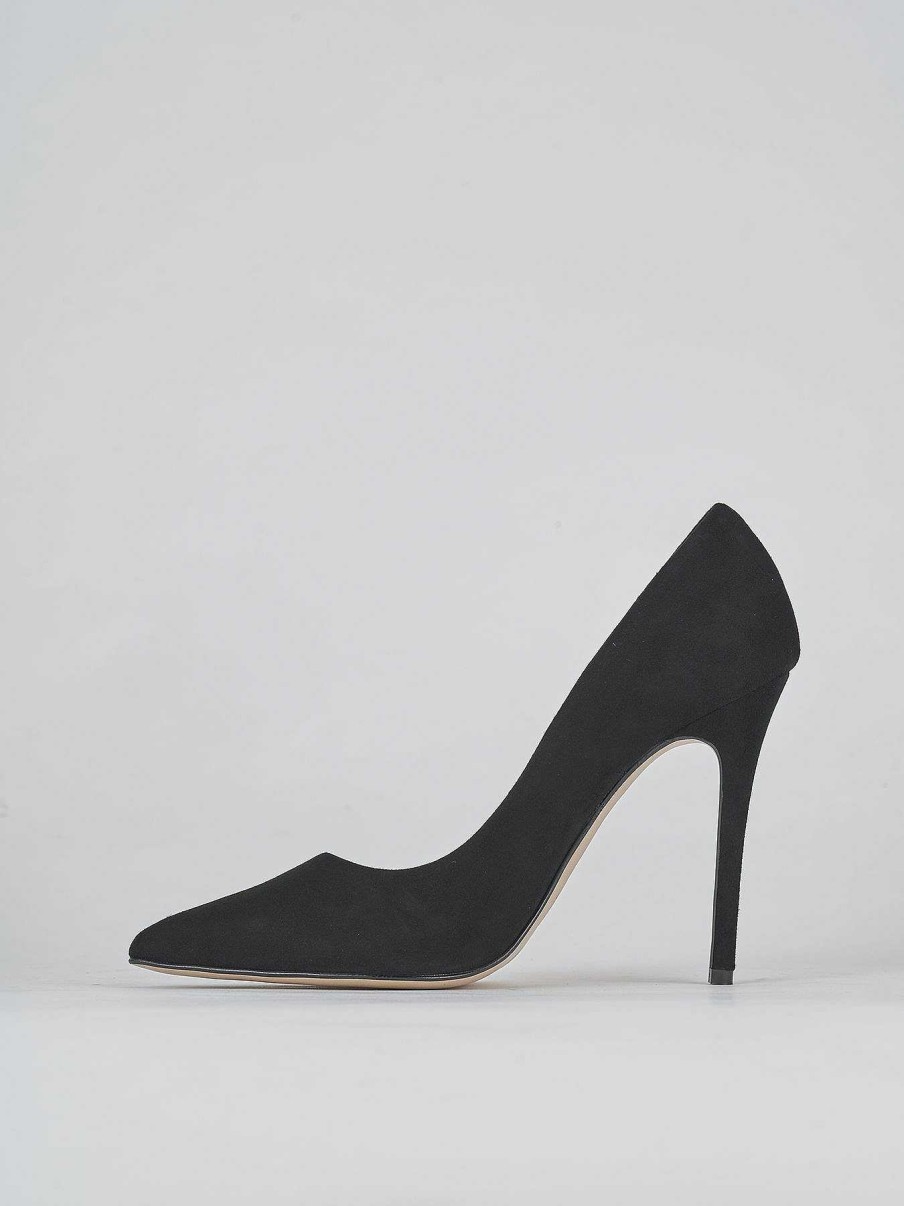 Donna Barca | Decollete Tacco 11 Cm In Camoscio Nero