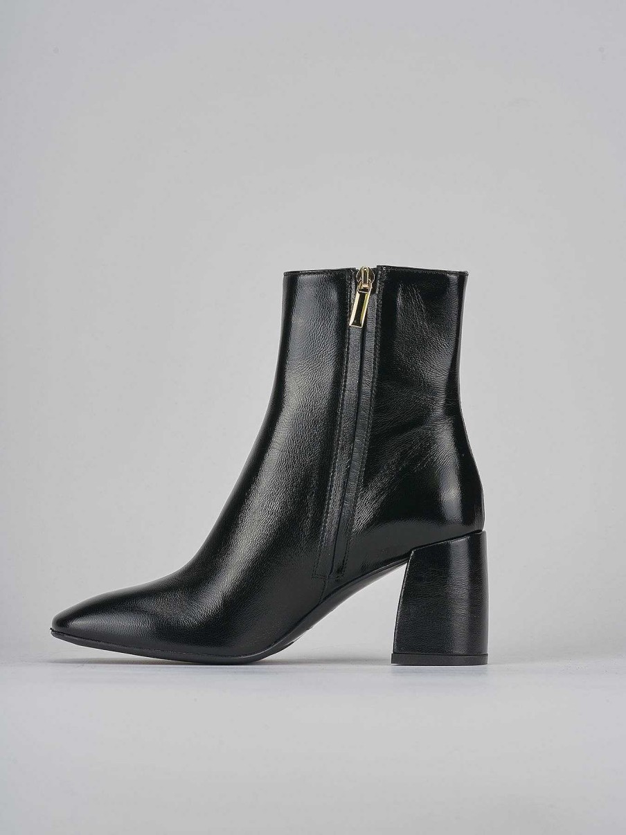 Donna Barca | Stivaletti Tacco Alto Tacco 8 Cm In Vernice Nera