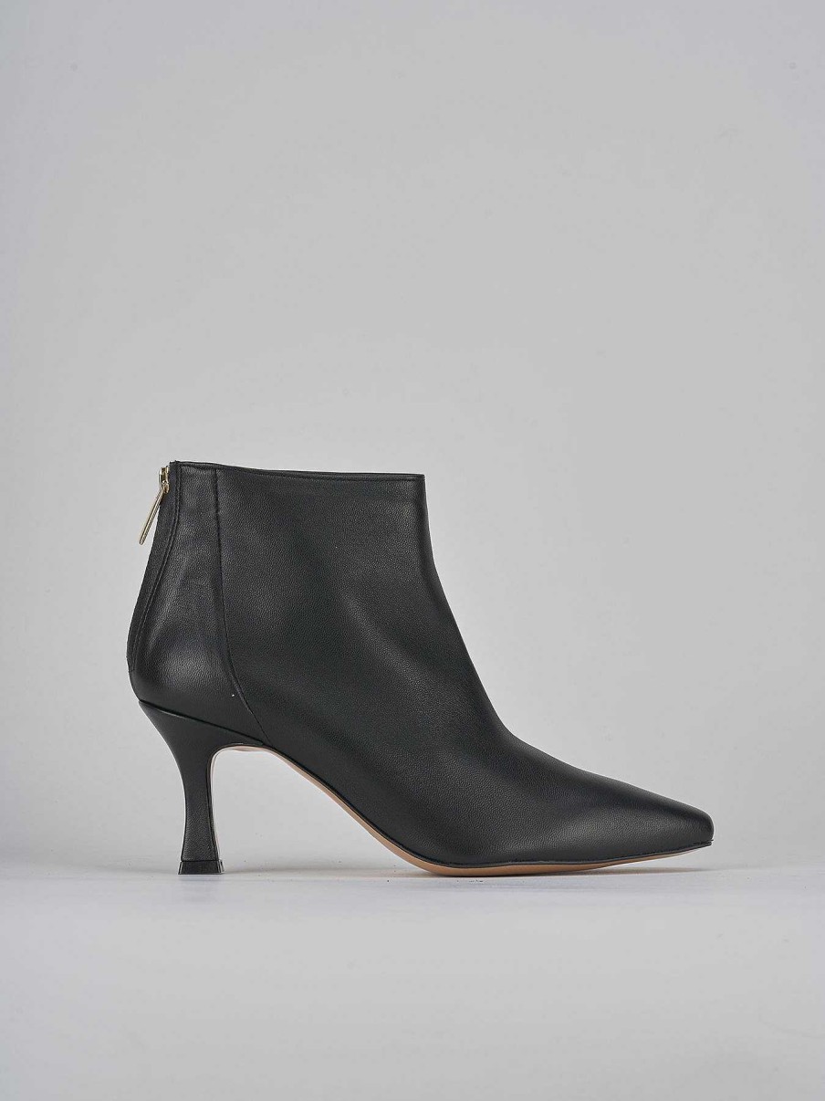 Donna Barca | Stivaletti Tacco Alto Tacco 7 Cm In Pelle Nera