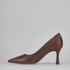 Donna Barca | Decollete Tacco 8 Cm In Pelle Marrone