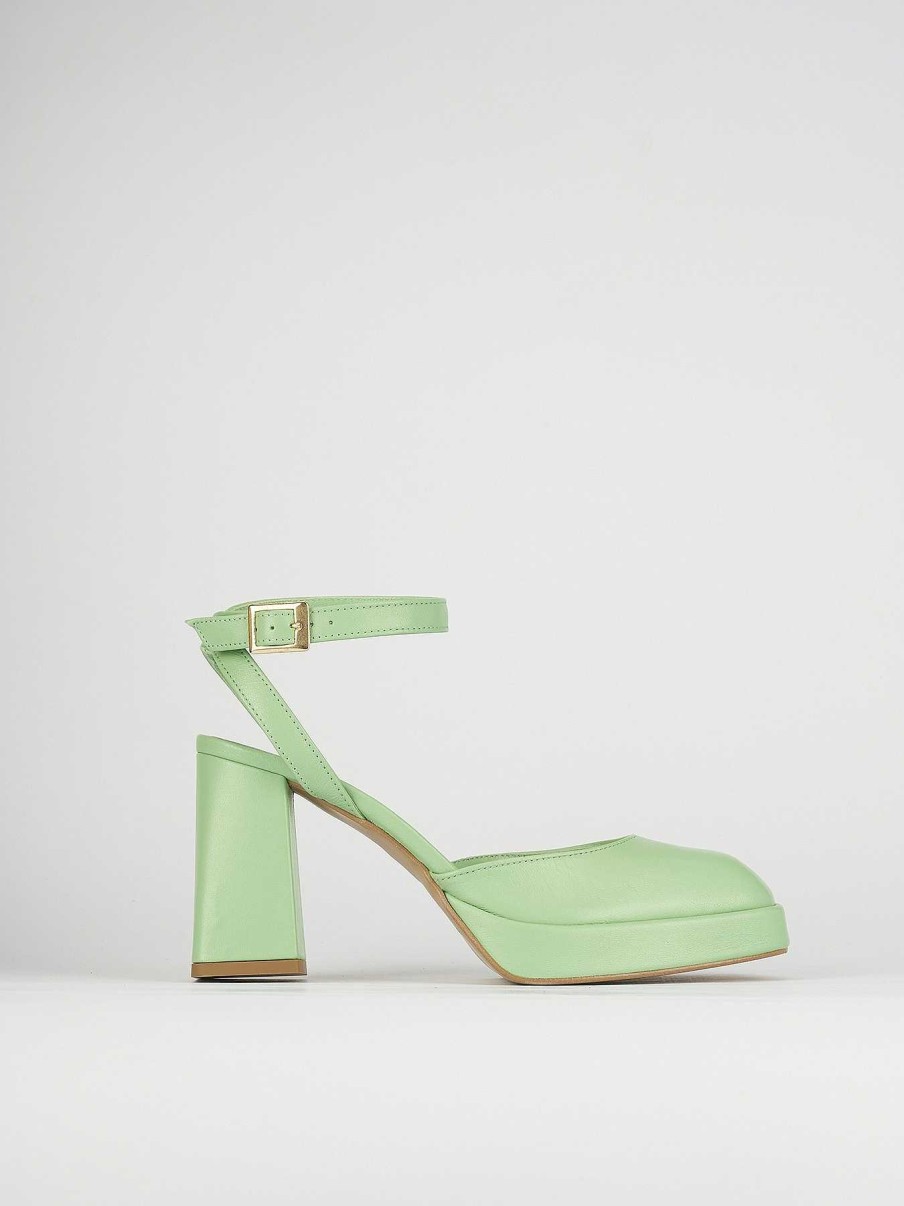 Donna Barca | Sandali Tacco Alto Tacco 9 Cm In Pelle Verde