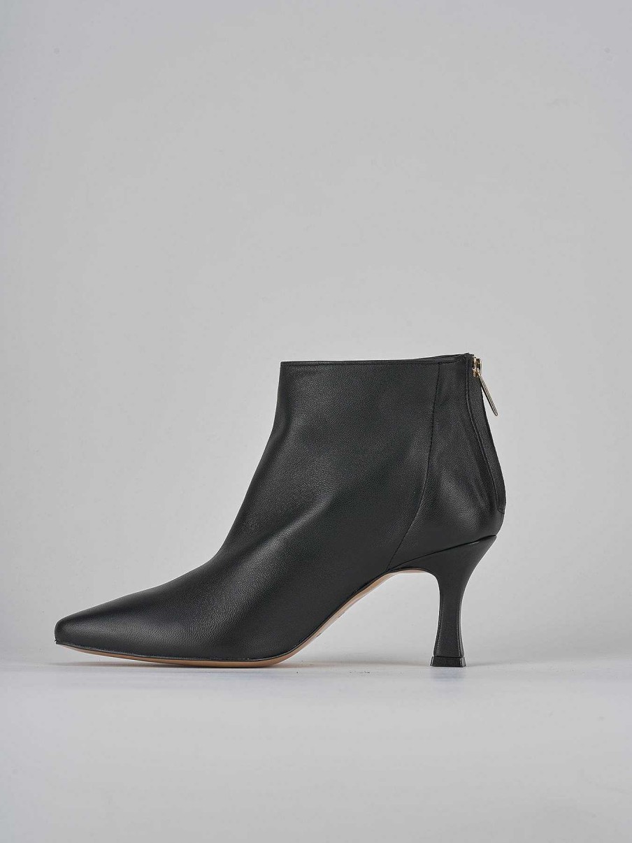 Donna Barca | Stivaletti Tacco Alto Tacco 7 Cm In Pelle Nera