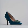 Donna Barca | Decollete Tacco 9 Cm In Velluto Blu