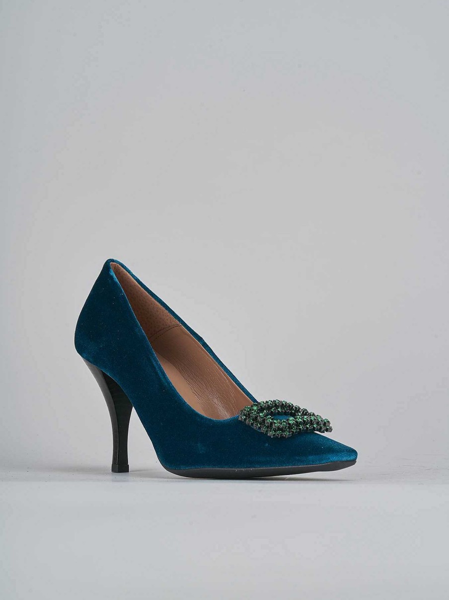 Donna Barca | Decollete Tacco 9 Cm In Velluto Blu