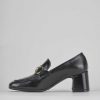 Donna Barca | Mocassini Tacco 5 Cm In Pelle Nera