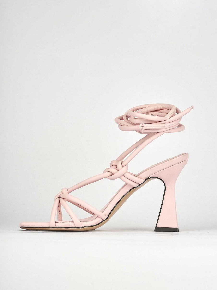 Donna Barca | Sandali Tacco Alto Tacco 9 Cm In Pelle Rosa