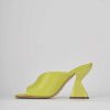 Donna Barca | Ciabatte Tacco 9 Cm In Pelle Verde